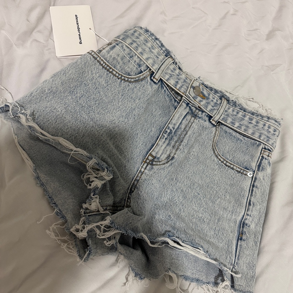 Alexander Wang washed denim shorts